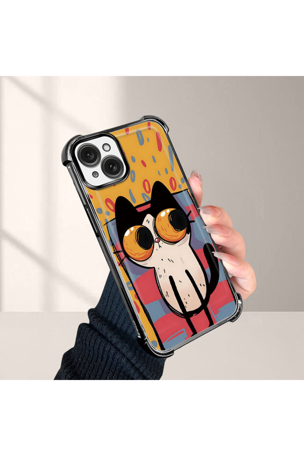 حافظة واقية من السيليكون الشفاف المتوافقة مع هاتف iPhone 15 Plus بأنماط القطط الصغيرة - 5