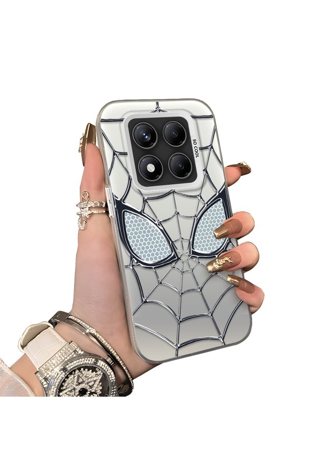 Xiaomi Redmi Note 14 Pro 5g Compatible Silicone Edge Hard Back Anti-Fall Case Spiderman Patterns