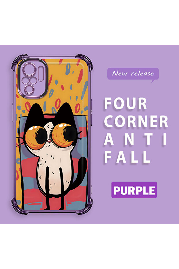 حافظة حماية من السيليكون الشفاف المتوافقة مع هاتف Xiaomi Redmi Note 10S، بأنماط القطط الصغيرة - 3