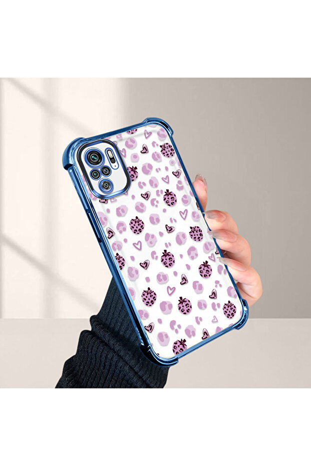 حافظة حماية من السيليكون الشفاف المتوافقة مع Xiaomi Poco M5S بأنماط الفراولة - 4