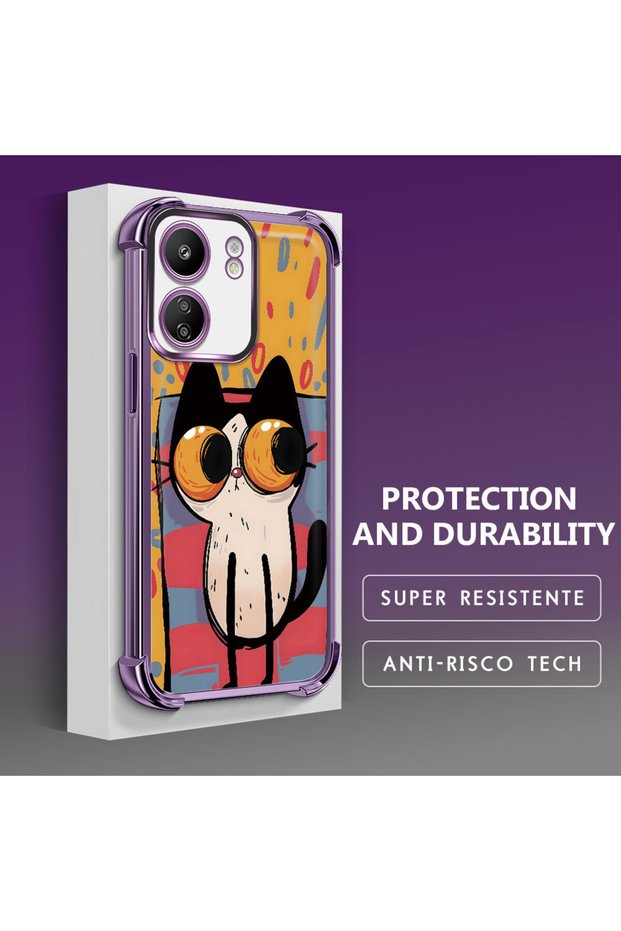 حافظة واقية من السيليكون الشفاف المتوافقة مع Xiaomi Poco C65 بأنماط القطط الصغيرة