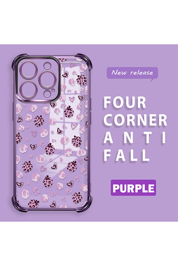 حافظة واقية من السيليكون الشفاف المتوافقة مع هاتف iPhone 16 Pro بأنماط الفراولة - 1