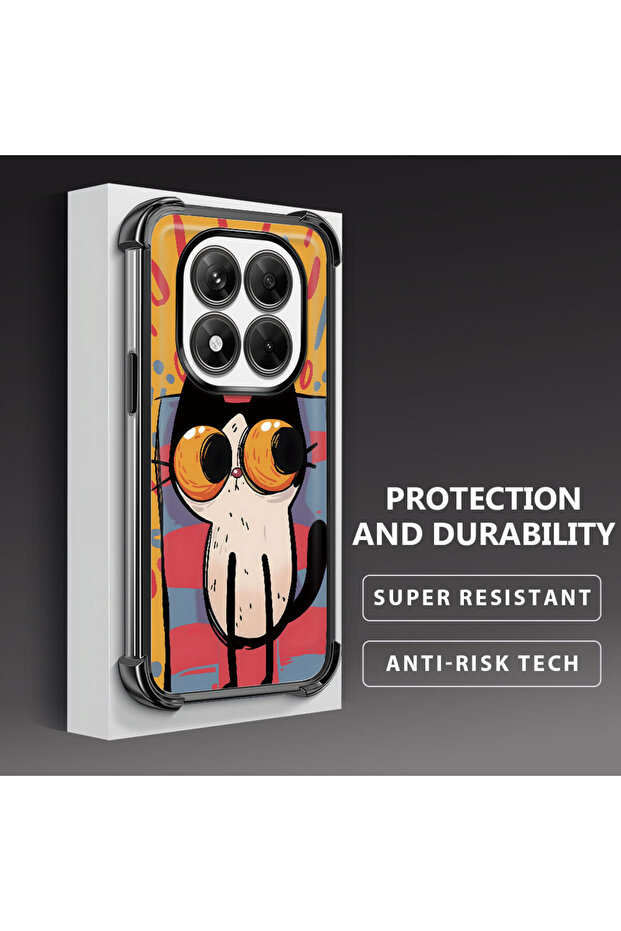 حافظة حماية من السيليكون الشفاف المتوافقة مع هاتف Xiaomi Redmi Note 14 Pro 4G بأنماط القطط الصغيرة - 1