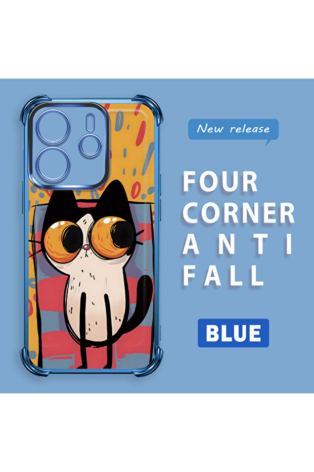 حافظة حماية من السيليكون الشفاف المتوافقة مع هاتف Xiaomi Redmi Note 14 4G بأنماط القطط الصغيرة - 3