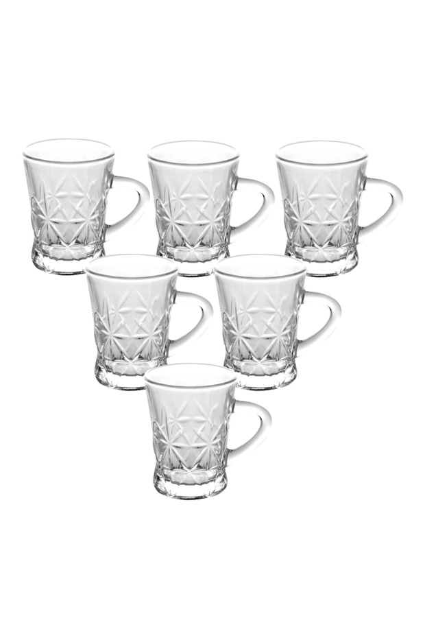Glass Tea Cup Set, 6 pcs