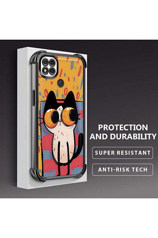 حافظة حماية من السيليكون الشفاف المتوافقة مع هاتف Xiaomi Redmi 9C بأنماط القطط الصغيرة - 1