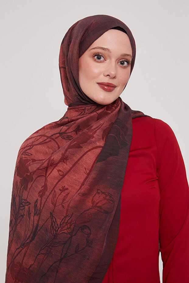 شال صيفي - ياقوت أحمر داكن - 1