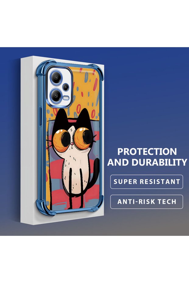 Xiaomi Poco X5 Compatible Transparent Silicone Flutter Protective Case Kitten Patterns