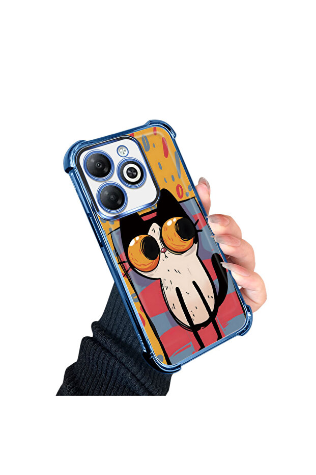 حافظة حماية من السيليكون الشفاف المتوافقة مع Tecno Spark 20/20C بأنماط القطط الصغيرة - 3