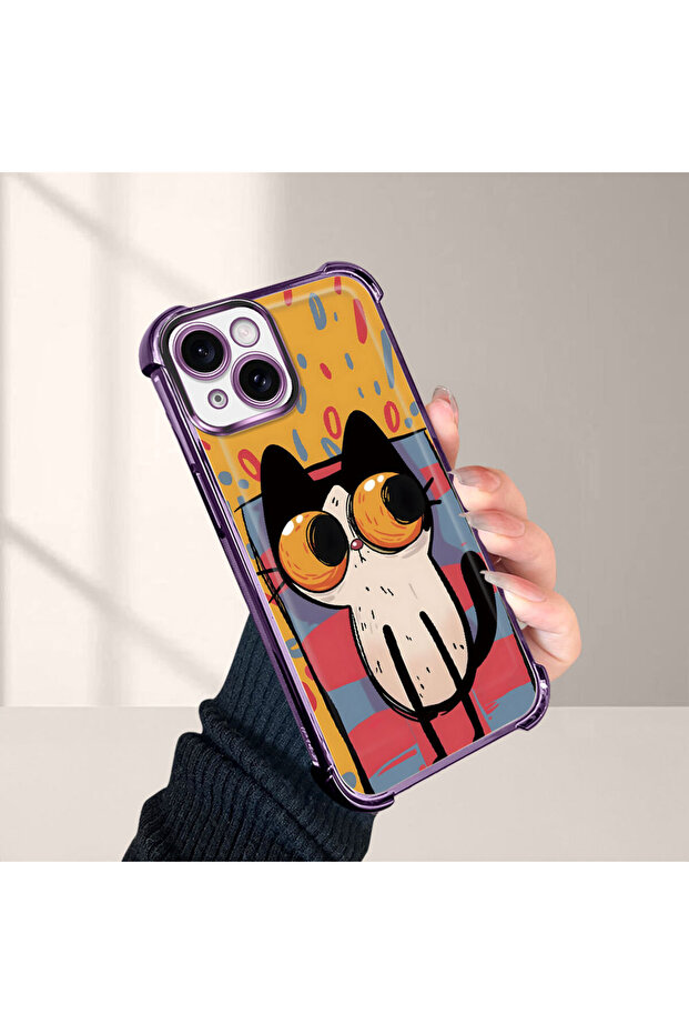 حافظة حماية من السيليكون الشفاف المتوافقة مع هاتف iPhone 15 بأنماط القطط الصغيرة - 5