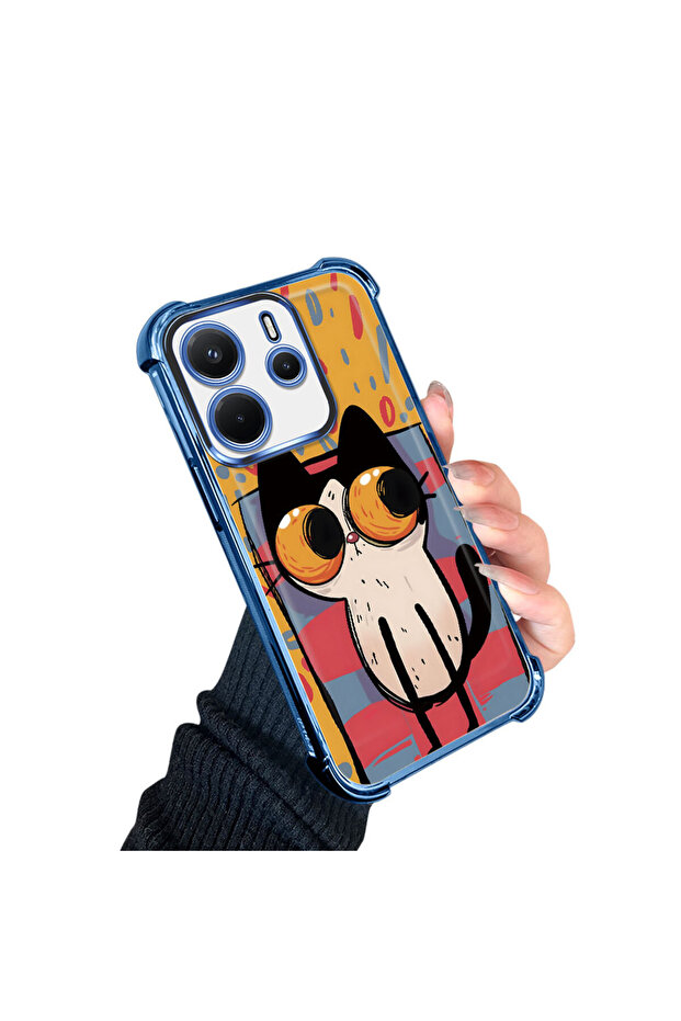 حافظة حماية من السيليكون الشفاف المتوافقة مع هاتف Xiaomi Redmi Note 14 4G بأنماط القطط الصغيرة - 4