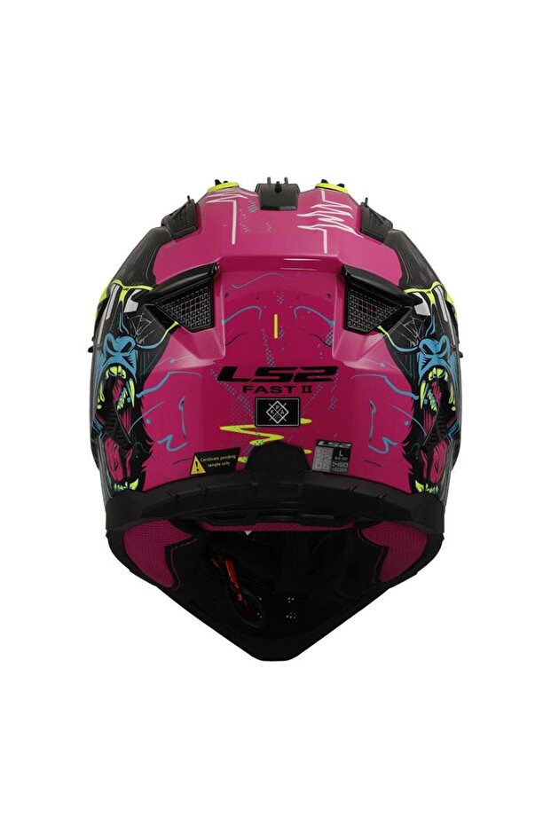 FAST 2 GORILLA MOR-NEON SARI KASK - 4