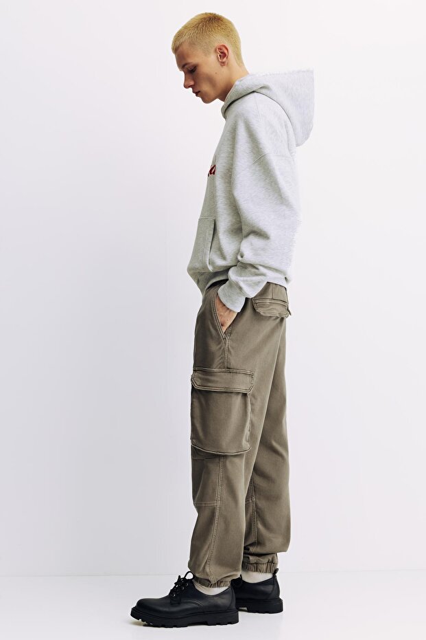 Çok cepli konfor jogger pantolon - 2