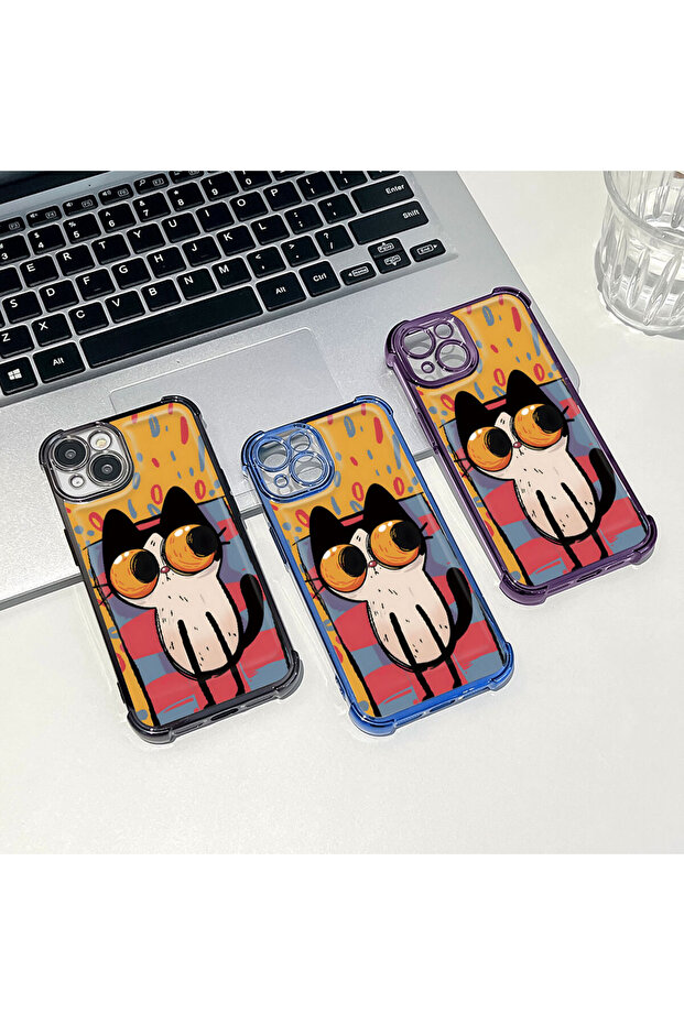 حافظة واقية من السيليكون الشفاف المتوافقة مع هاتف iPhone 14 Pro بأنماط القطط الصغيرة - 8