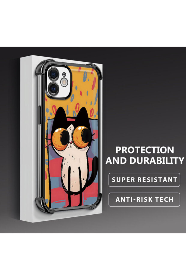 حافظة واقية من السيليكون الشفاف المتوافقة مع هاتف iPhone 12 بأنماط القطط الصغيرة - 1