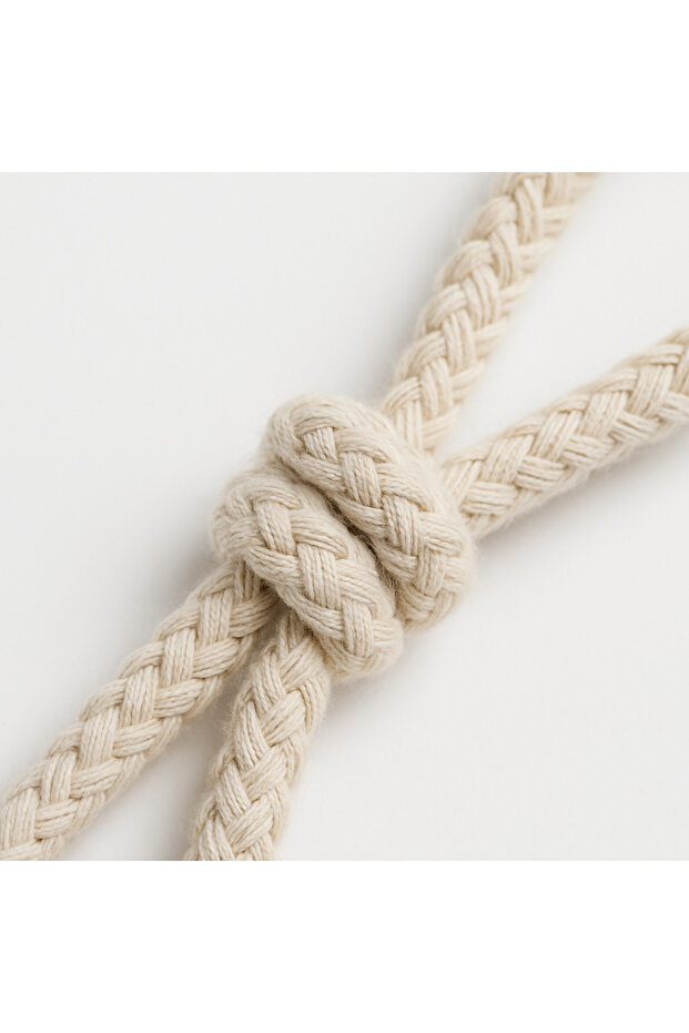 مطبوع حقيبة ظهر من القماش الخام برباط - 5