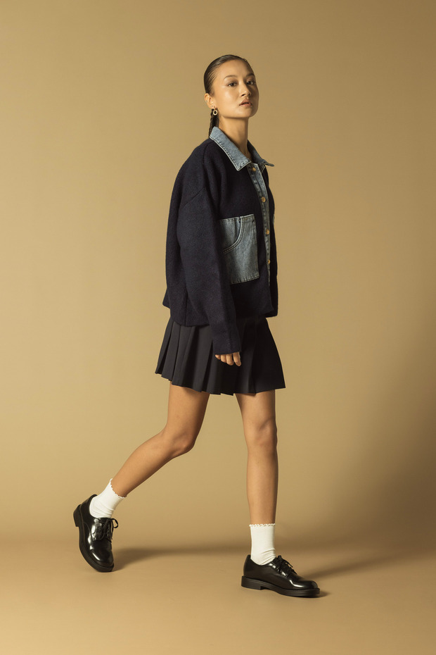 Jeans Pocket Knitwear Cardigan