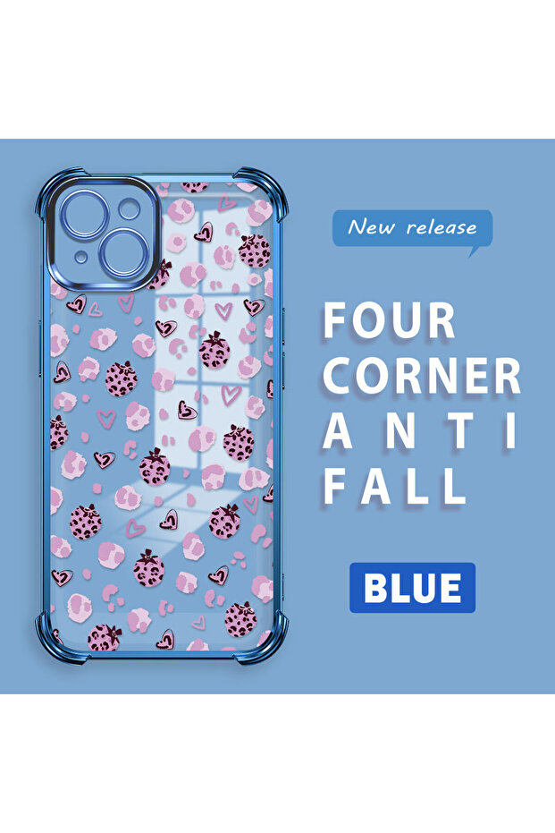 حافظة واقية من السيليكون الشفاف المتوافقة مع هاتف iPhone 14 Plus بأنماط الفراولة - 1