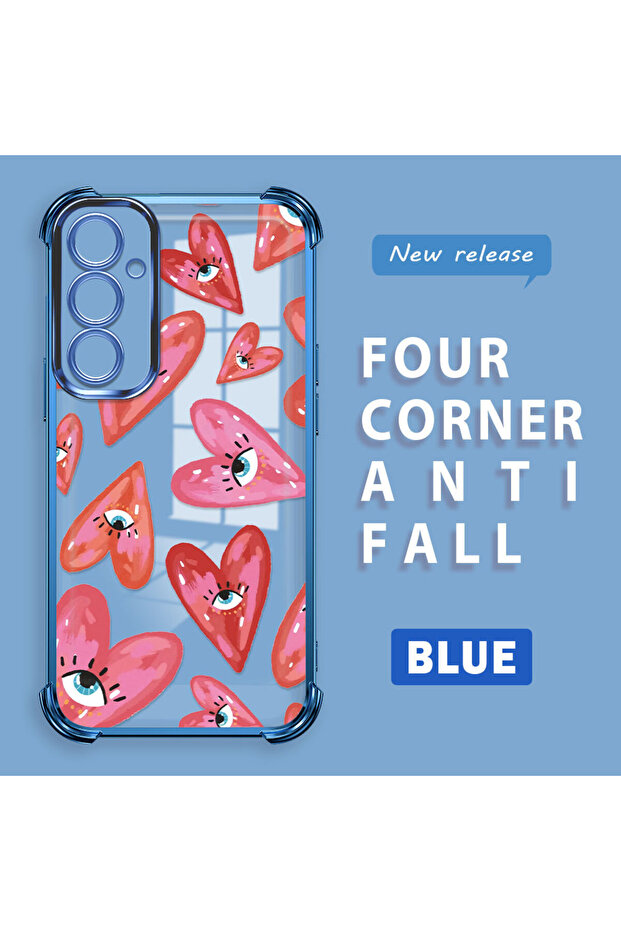 حافظة حماية من السيليكون الشفاف المتوافقة مع هاتف سامسونج جالاكسي A24 بنمط العين الشريرة - 1