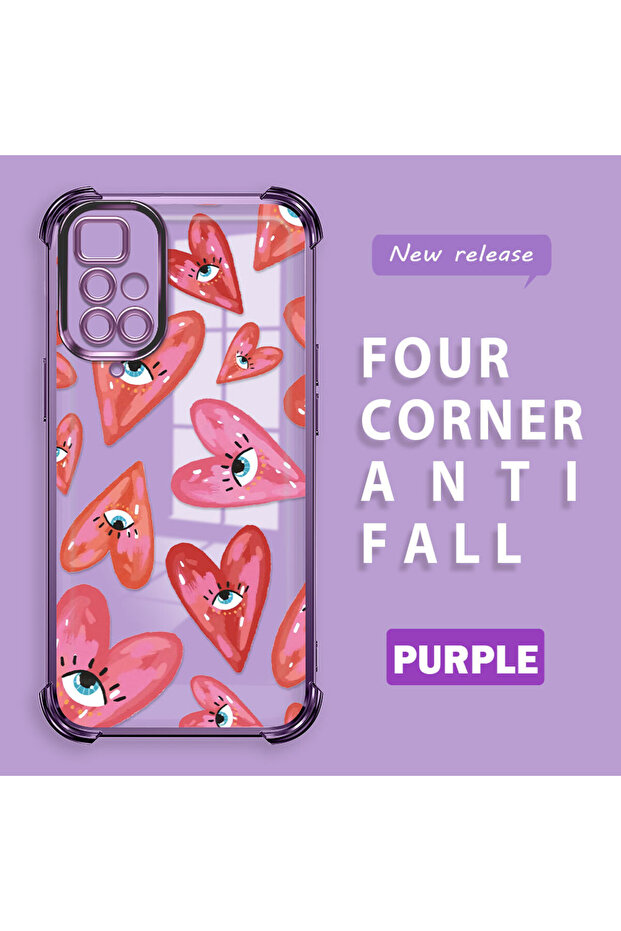 حافظة حماية من السيليكون الشفاف المتوافقة مع هاتف Xiaomi Redmi 10 بنمط العين الشريرة - 1