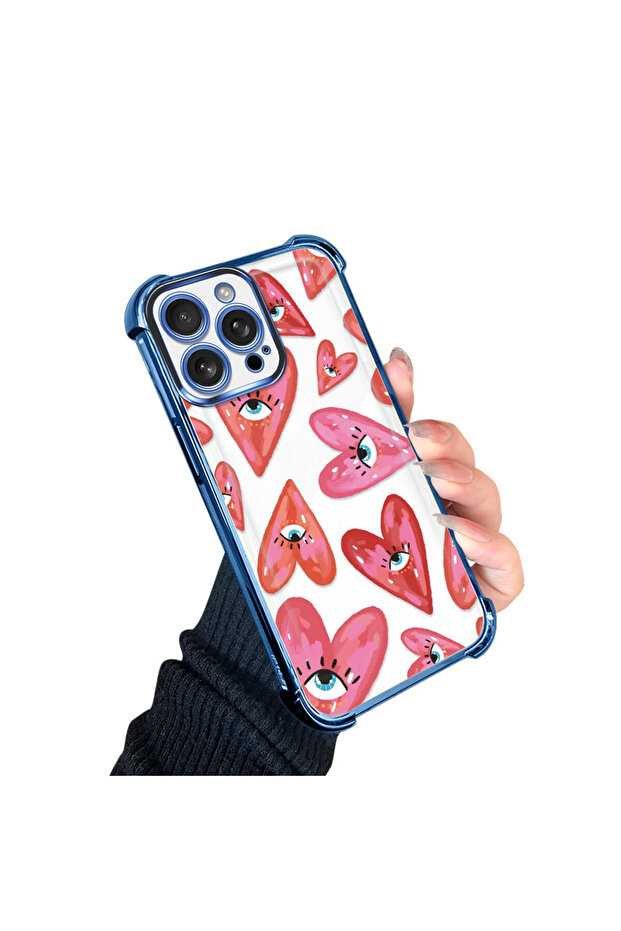 حافظة واقية من السيليكون الشفاف المتوافقة مع هاتف iPhone 16 Pro Max بنمط العين الشريرة - 2