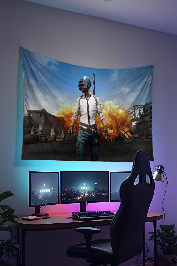 Gamer Wall Cloth, Playstation Xbox – Gaming Themed, High-Quality Fabric, Tapestry Wall Carpet