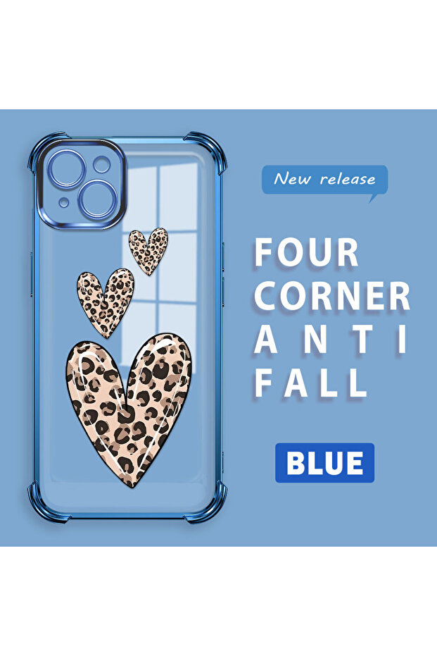 حافظة واقية من السيليكون الشفاف المتوافقة مع هاتف iPhone 14 Plus بأنماط الفهد - 2