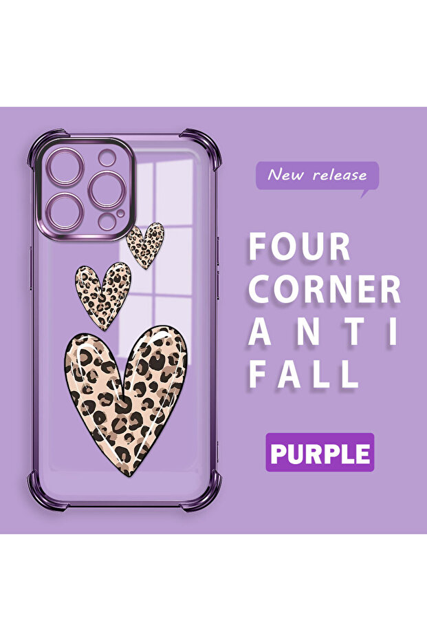 حافظة واقية من السيليكون الشفاف المتوافقة مع هاتف iPhone 14 Pro Max بأنماط الفهد - 2