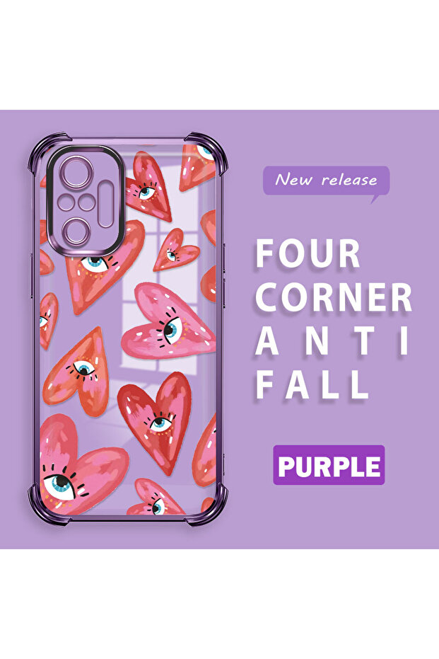 حافظة حماية من السيليكون الشفاف المتوافقة مع هاتف Xiaomi Redmi Note 10 Pro بنمط العين الشريرة - 1