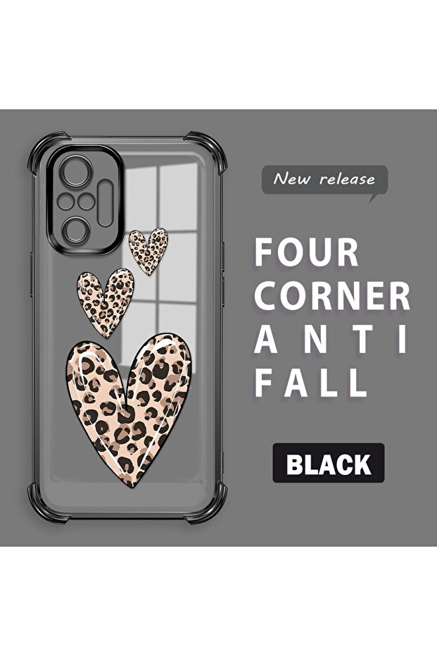 حافظة حماية من السيليكون الشفاف المتوافقة مع هاتف Xiaomi Redmi Note 10 Pro بأنماط الفهد - 3