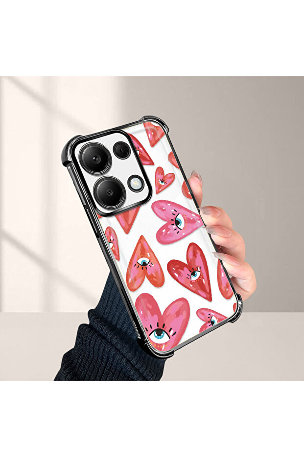 جراب حماية شفاف من السيليكون متوافق مع هاتف Xiaomi Redmi Note 13 Pro 4G بنمط العين الشريرة - 5