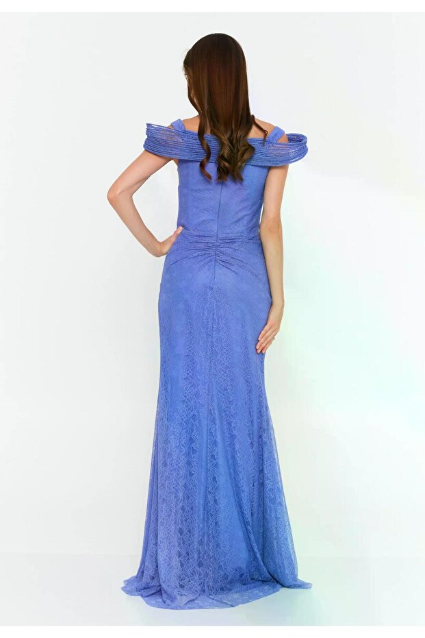 6146DAN DANTEL ELBİSE - 2