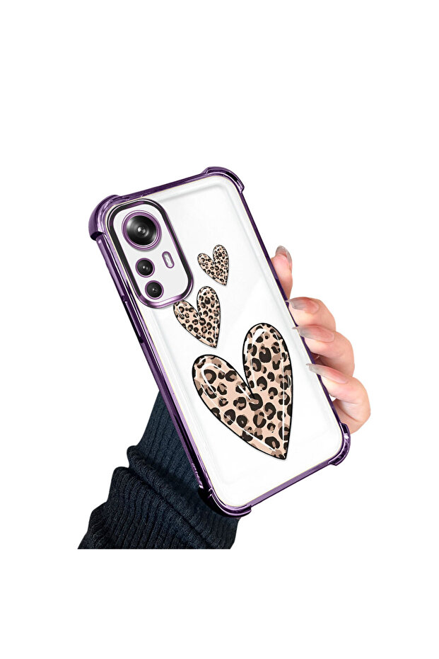 Xiaomi Mi 12t Compatible Transparent Silicone Flutter Protective Case Leopard Patterns - 3