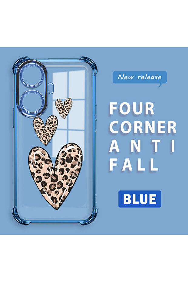 حافظة حماية من السيليكون الشفاف المتوافقة مع Realme C55 بأنماط الفهد - 2