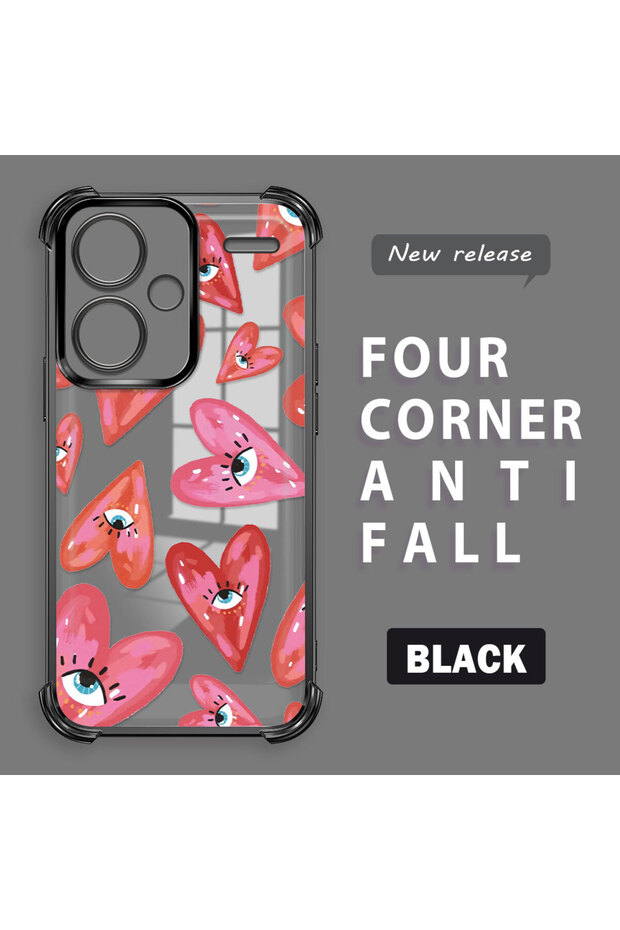 حافظة حماية شفافة من السيليكون متوافقة مع هاتف Xiaomi Redmi Note 13 Pro Plus 5G بنمط العين الشريرة - 1