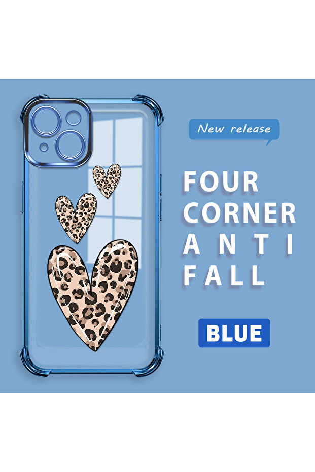 iPhone 14 Compatible Transparent Silicone Flutter Protective Case Leopard Patterns - 2