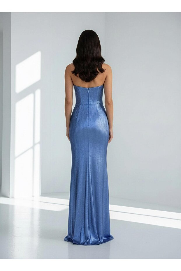 6113SIM STRAPTEZ SİMLİ ELBİSE - 2