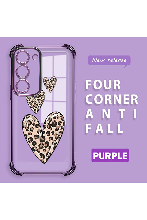 حافظة حماية من السيليكون الشفاف المتوافقة مع هاتف سامسونج جالاكسي S23 بأنماط الفهد - 2