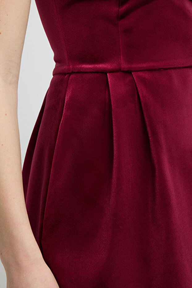 Straplez Mini Elbise - 5