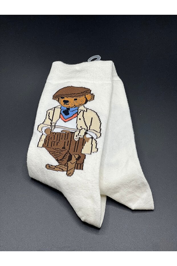جوارب بنمط دمية الدب مكونة من قطعة واحدة - 2