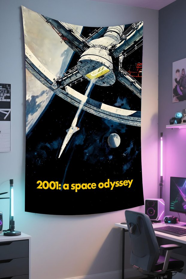 Gamer Wall Cloth, Playstation Xbox – Movie Themed, High-Quality Fabric, Tapestry Wall Carpet