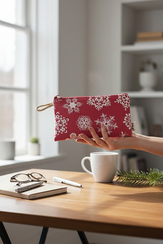 ❄️ Snowflake Mini Pouch – Mini Çanta - 2