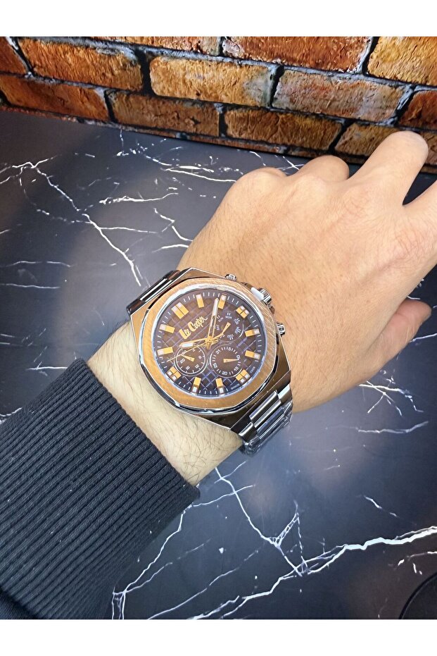 Men's Wristwatch – Navy Blue Dial – Stainless Steel Case and Band - 46mm