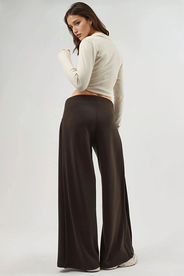 BUSEM Geniş Paça Pileli Pantolon - 2