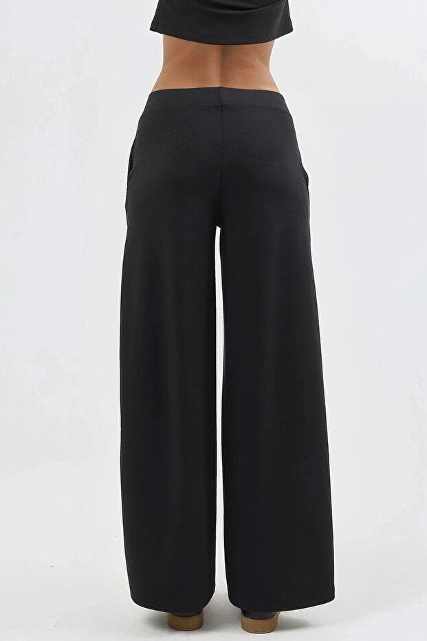 BUSEM Lastik Bel Geniş Paça Pantolon - 3