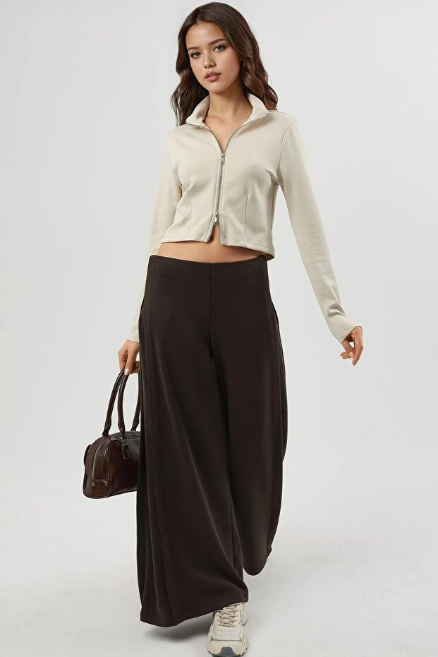 BUSEM Fermuarlı Vücuda Oturan Örme Ceket - 2