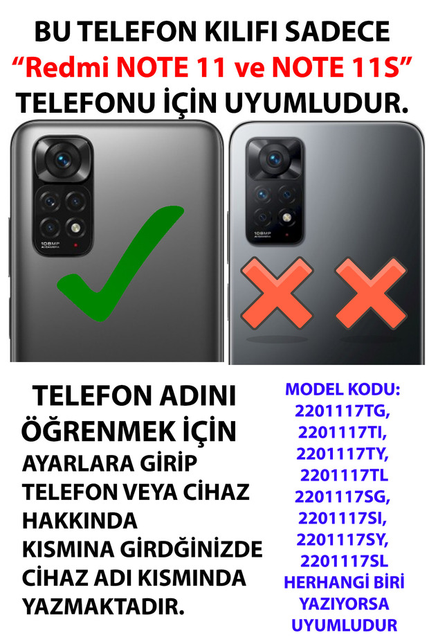 حافظة سيليكون متوافقة مع هاتف Redmi Note 11-11S - Eşref وNisan مطبوع - 2