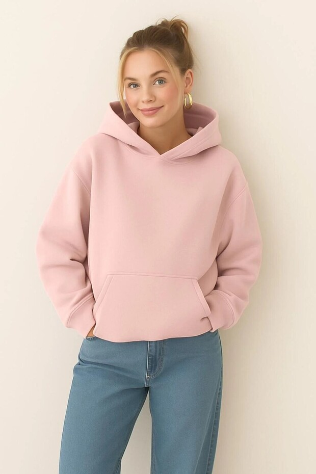 3-Thread Jersey Unisex Hooded Sweatshirt