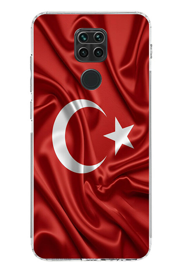 Redmi Note 9 Compatible Turkish Flag Printed Silicone Case - 1