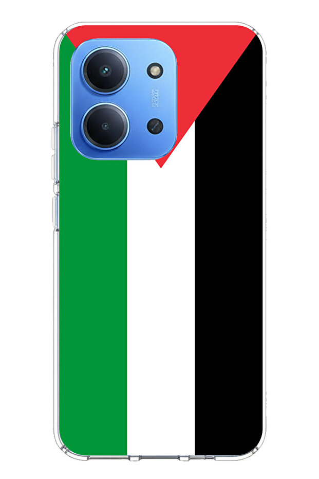 حافظة سيليكون متوافقة مع علم فلسطين مطبوع لهاتف Redmi 15C - 1